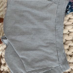 Aqua Striped Envelope Skirt